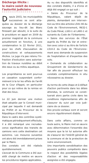 Et voici que l’on reparle des décharges sauvages du Beausset…